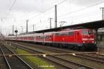 111 115 mit einem Fußballsonderzug nach Bremen am 20.12.2014 in Dortmund Hbf.