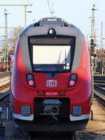 Der Triebzug 442 149 Anfang April 2018 auf dem Hauptbahnhof in Dresden.