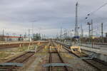 Abstellgleise am 14.02.2024 in Dresden Hbf. Vom Querbahnsteig aus fotografiert.