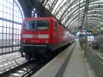 Die RB 17620 nach Coswig wartete auf ihre Abfahrt. Aufnahme: Dresden Hauptbahnhof 04.06.2010
