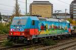 185 367-0  Günni  Güterzug DB in Düsseldorf Rath, am 09.11.2023.