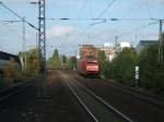 Lokzug mit 101 097 mit 120 123 im Schub durch Dsseldorf-Benrath  in Richtung Kln.(13.10.2007)
