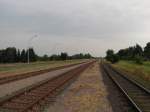 Die Gleisanlagen in Emleben, vom Bahnsteig aus fotografier; 19.06.2012e