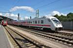 Hier IC2356 von Ostseebad Binz nach Frankfurt(Main) Flughafen Fernbahnhof, bei der Ausfahrt am 19.8.2014 aus Erfurt Hbf.