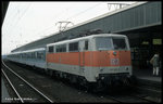 1111145 mit Personenzug nach Münster am 13.5.1995 um 9.30 Uhr im HBF Essen.
