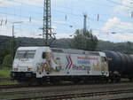 185 349-8 am 25.7.2020 mit einem Kesselwagen Güterzug in Esslingen am Neckar 