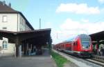 Die Personenzge der  oberen Aischgrundbahn  fuhren bis 1986 in Forchheim meistens am Hausbahnsteig ein und aus.