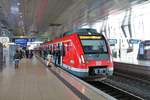 DB S-Bahn Rhein Main 430 153 auf der Linie S8 am 23.03.19 in Frankfurt am Main Flughafen Fernbahnhof. An diesen Tag wurden die Züge der Linie S8 wegen Bauarbeiten über den Fernbahnhof umgeleitet