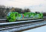 Rheincargo Siemens Smartron 192 033-9 abgestellt am 18.12.22 in Frankfurt am Main Höchst vom Bahnsteig aus fotografiert  