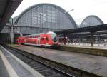 Am 03.01.2015 stand der RE30 nach Kassel Hbf im Frankfurter Hauptbahnhof.