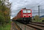 143 332-5 mit einer RB von Freiburg (Breisgau) Hbf nach Seeburgg am Mittag des 02.11.13 beim Verlassen des Freiburger Gleisvorfelds.