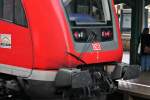 Detailansicht vom Freiburger DoSto´s Steuerwagen D-DB 50 80 86-35 063-6, als er am 14.12.2013 mit kaputtem Scheibenwischer als RE 26517 (Offenburg - Basel Bad Bf) mit Zuglok 146 113-6 in Freiburg