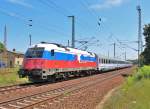 Am 8.Juli 2012 war 370 002  Russland  mit einem EC auf dem Weg von Gdynia Glowny nach Frstenwalde (Spree).
Hier erreicht sie in krze den Endbahnhof.