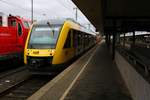 VT 266.2 (BR 648 | Alstom Coradia LINT 41) der Hessischen Landesbahn GmbH (HLB) RB 24916 (RB52) von Gersfeld(Rhön) erreicht ihren Endbahnhof Fulda auf Gleis 9. [22.10.2017 | 12:03 Uhr]