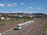 Die Erfurter Bahn auf dem Weg nach Leipzig, hier vorbei am alten Bw.