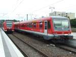 Ein ET 425 und VT 628 655 stehen in Germersheim zur Abfahrt in Richtung Mannheim und Wrth bereit. (26.06.2008)