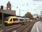 HLB-VT 280.1 ist am 25.9.13 aus Fulda in Gieen Hbf auf Gleis 12 angekommen.