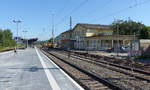 Neubau des Bahnsteig 1, am 22.07.2020 in Jena-Göschwitz.