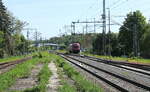 Blick Richtung Saalefeld (S), am 12.05.2023 in Jena-Göschwitz.