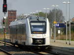 Abellio 1648 420/920 fuhr am 23.04.19, als RE31 nach Magdeburg Hbf, in den Bahnhof Halberstadt ein.