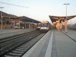 Hier links ein HEX nach Thale Hbf., in der Mitte ein HEX nach Vienenburg und rechts ein HEX nach Blankenburg (Harz), diese Zge standen am 20.10.2009 in Halberstadt Hbf.