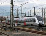 1442 663 (Bombardier Talent 2) der S-Bahn Mitteldeutschland (MDSB II | DB Regio Südost) als S 37849 (S8 | RB42) von Magdeburg Hbf erreicht ihren Endbahnhof Halle(Saale)Hbf auf Gleis 11 E-G.