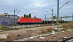 Kesselzug mit 185 272-2 passiert Bahnsteig 12/13 in Halle(Saale)Hbf Richtung ZBA Halle (Saale).

🧰 DB Cargo
🕓 19.10.2022 | 9:35 Uhr