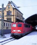 DB 115 205-7 vor PbZ 2467 Berlin Rummelsburg - Leipzig Hbf., fotografiert in Halle Saale Hbf.