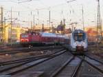 Alte und neue S-Bahn im Bahnhof von Halle Saale HBF am 10.02.2014