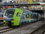 Nordbahn Flirt ET 6.02 abgestellt im Hamburger Hbf, 6.3.18.