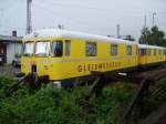 Gleismesswagen der DB in Hanau Hauptbahnhof.