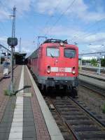 BR 140 491 in Hanau Hbf mit Getreide Zug am 28.08.10 
