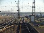 Hanau Hbf Gleisvorfeld am 28.12.15 vom Bahnsteig aus fotografiert