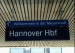 Bahnhofsschild Hannover Hbf