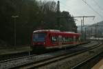 650 308 am Nachmittag des 06.03.14 beim Umsetzten im Bahnhofs Horb am Neckar.