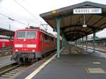 111 196 mit RE in Kassel Hbf, 27.2.09.