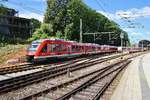 648 337-3  Großenbrode  und 648 958-6 verlassen am 17.6.2017 den Kieler Hauptbahnhof als RE72 (RE21918) nach Flensburg.