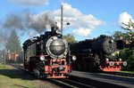 99 1775-8 als Lok 12  Patriot  der SDG Sächsische Dampfeisenbahngesellschaft mbH zu Besuch in Benndorf / Klostermansfeld zum  Eisenbahnfest: 25 Jahre Mansfelder Bergwerksbahn e. V.  02.10.2016