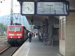 Am Gleis 8 des Koblenzer Hbf steht 181-209 mit IC 432 Rtg.