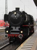 Bahnhof Koblenz Hbf. Dampflokomotive der Baureihe 01 150 rangiert anllich ihrer Sonderfahrt am 5.10.2013.