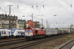 Crossrail DE 6310 wurde am 19. November 2015 im Bahnhof Köln West fotografiert.
Im Hintergrund sieht man Talent 2-Triebzüge des Unternehmens  National Express .