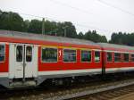 Seitenansicht eines Abn 419 am 13. August 2010 in Kronach. Dieser Wagen hat seine erste Klasse am Wagenende.