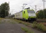 185 532-9 von Captrain mit Autotransport-Zug in Lehrte. Aufgenommen am 21.09.2013.