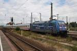 Hier 101 042-0 mit IC2036 von Leipzig Hbf. nach Norddeich Mole, bei der Ausfahrt am 11.7.2013 aus Leipzig Hbf. 