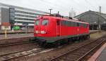 Am 21.03.2015 steht die 115 114-1 auf Gleiß 21a in Leipzig Hbf.