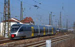 Während 643 232 am 14.02.17 von Döbeln kommend den Leipziger Hbf erreicht wartet im Hintergrund ein weiterer Talent.