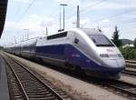 Ein seltener Gast im Frankenland! Ein TGV Duplex (Tz 4702) steht am 7.