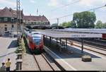 4024 034-3 (Bombardier Talent) der S-Bahn Vorarlberg (ÖBB) nach Bludenz (A) steht in seinem Startbahnhof Lindau Hbf auf Gleis 1.