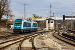 Selten ist beim Alex eine Doppelbespannung zu sehen. Am 3.3.19 rangiert 223 065 mit einer weiteren Lok in Lindau Hbf. 