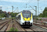 8442 310 und 8442 305 (Bombardier Talent 2) der Abellio Rail Baden-Württemberg GmbH als verspätete RB 19519 (RB17a) von Pforzheim Hbf bzw.